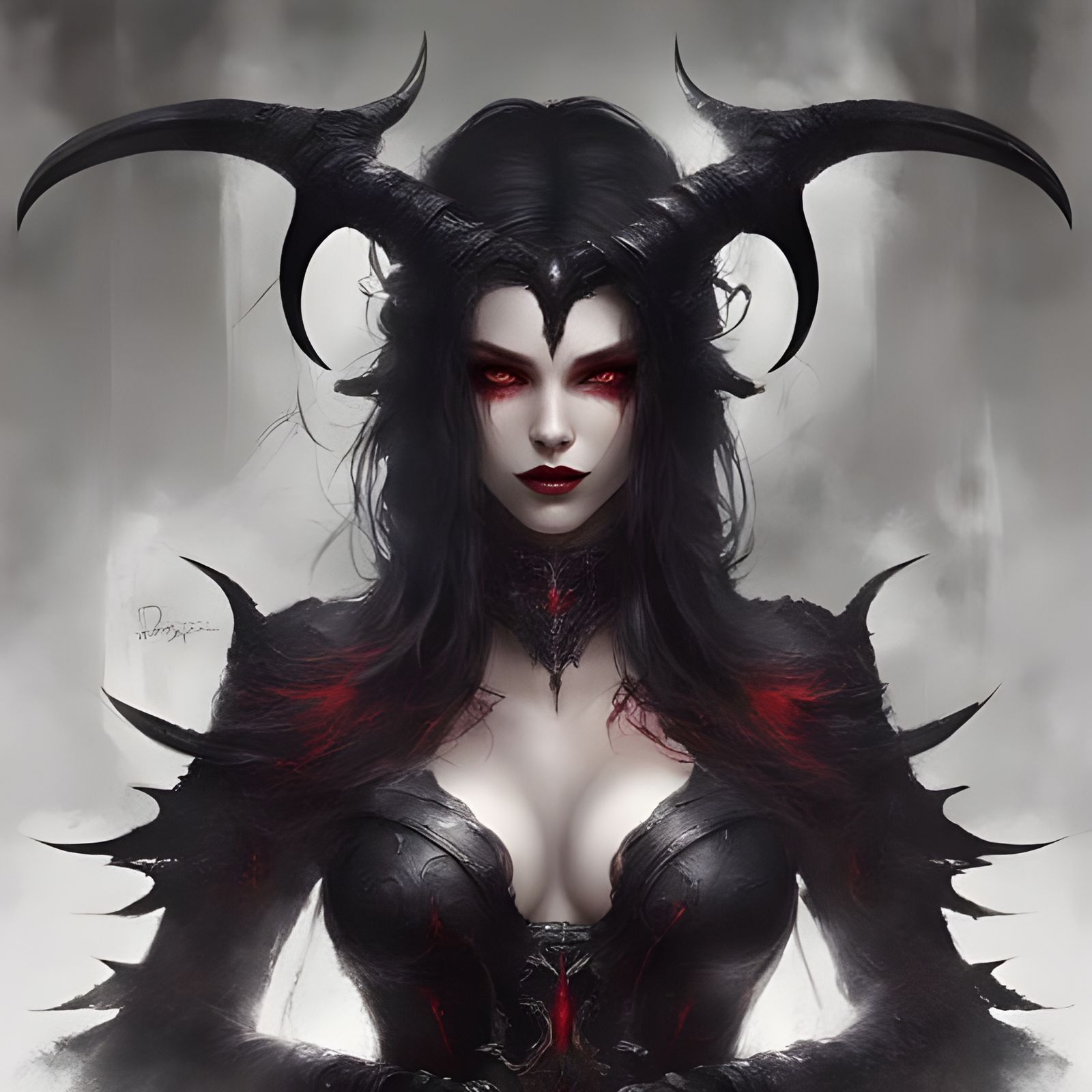 Gothic Lilith Portrait of Sin and Dark Beauty