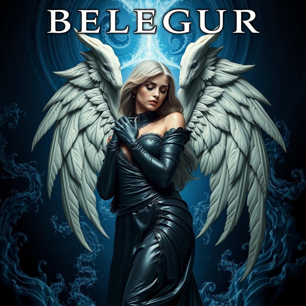 Erotic Angel in Latex: Mystical Album Cover Art