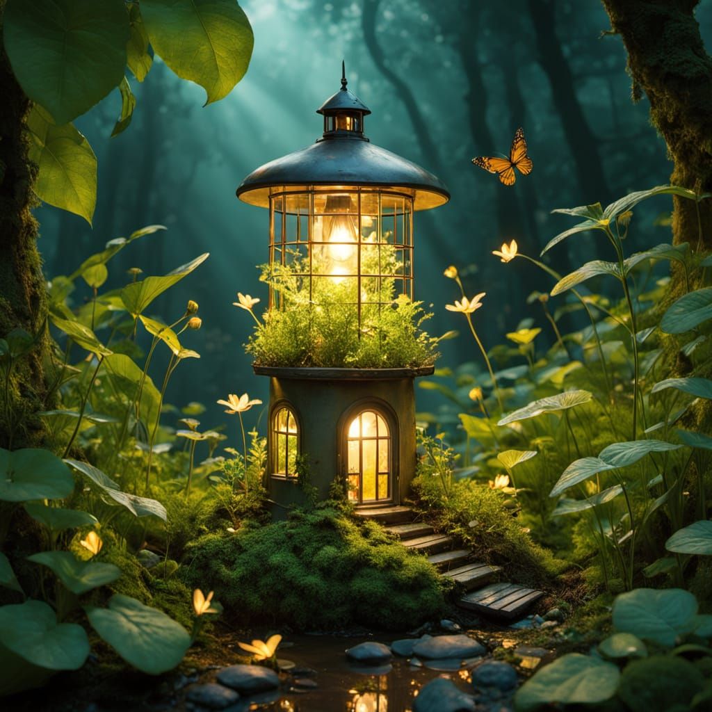 Enchanted Fairy World in Overgrown Garden
