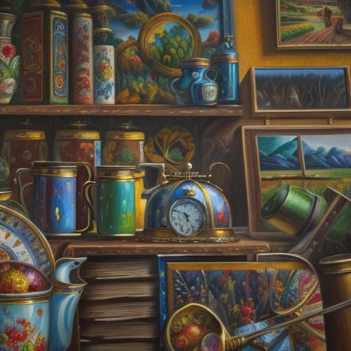 Photorealistic Oil Painting with Bright Colors