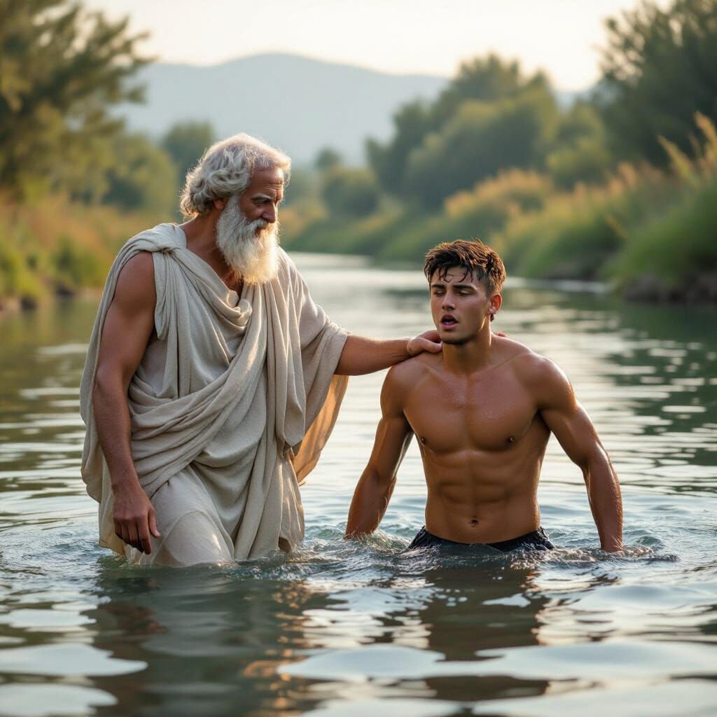 Socrates' Lesson on Air in Pixar Animation Style