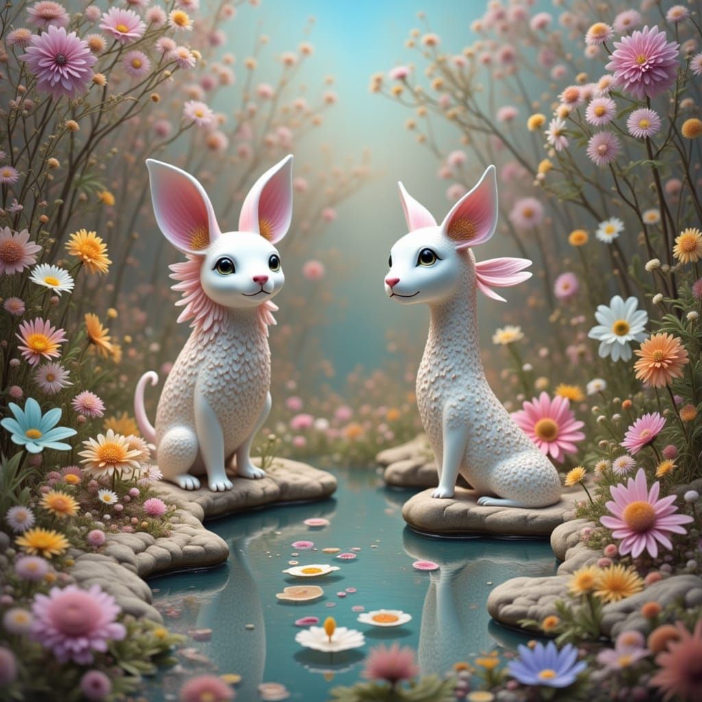 Magical Porcelain Animals at Dream Pond