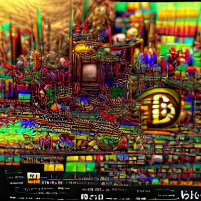 Bitcoin Logo Integrated on Circuit Board