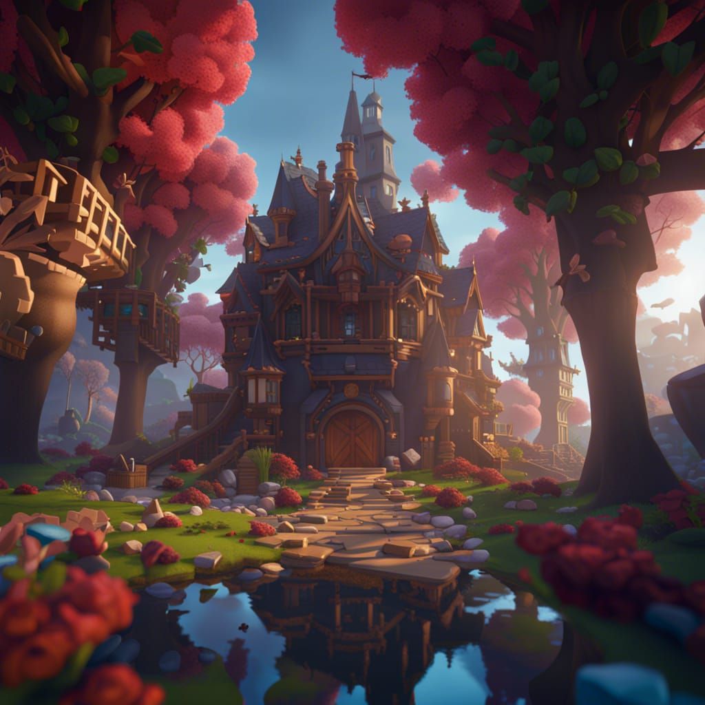 Detailed Roblox Matte Painting in Unreal Engine 5