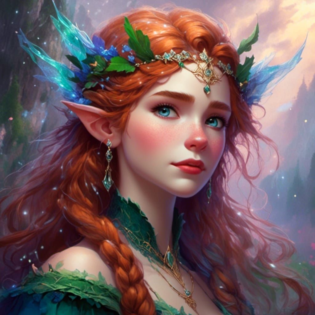 Anna as Lord of the Rings Elf, Ethereal Portrait