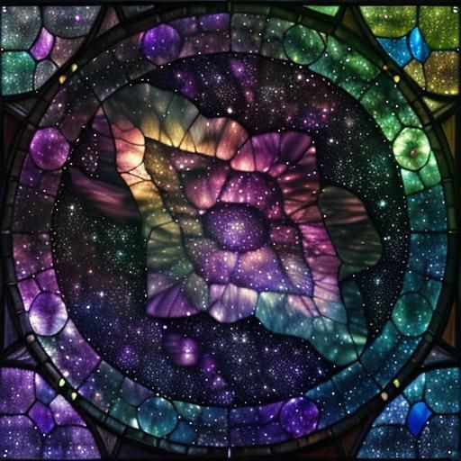 Stained Glass Nebula: Intricate Celestial Art