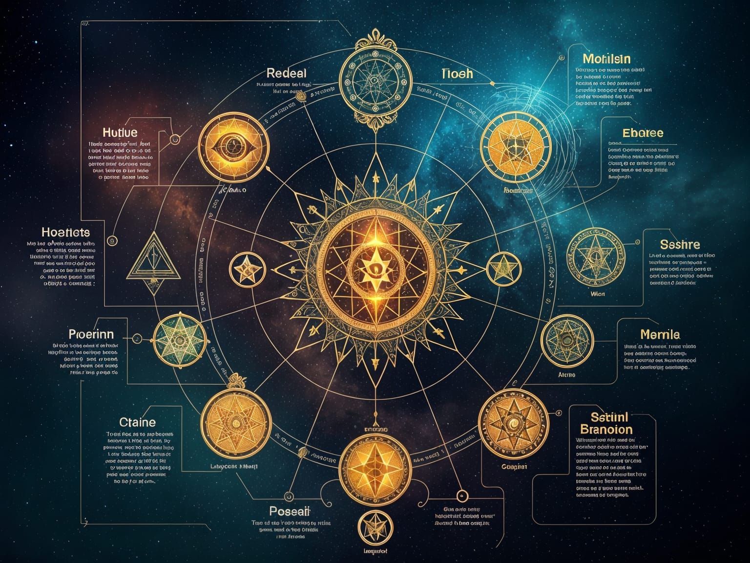 Esoteric Wisdom Map in Vibrant Color