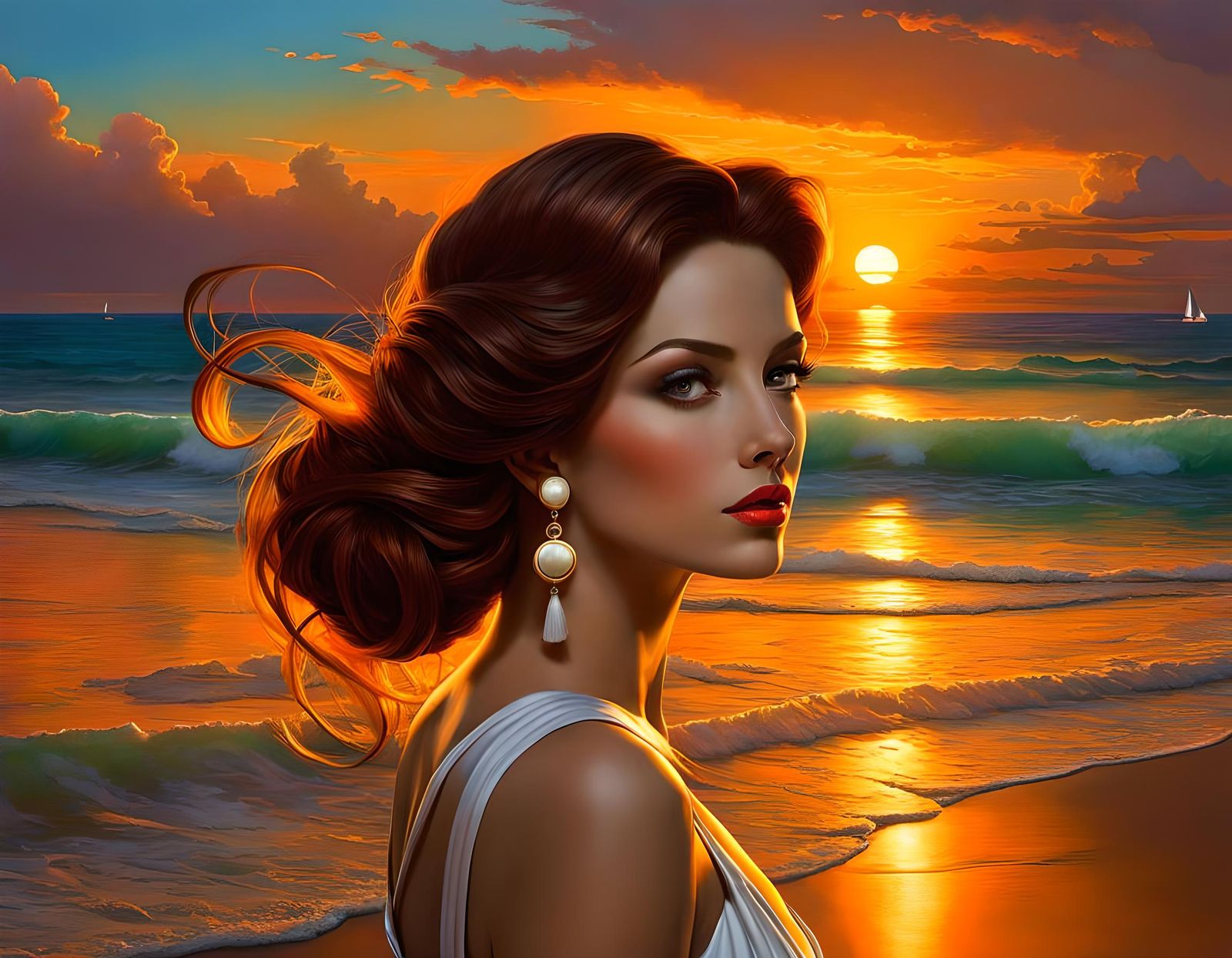 Sunset Dream: 3D Sculptural Seascape