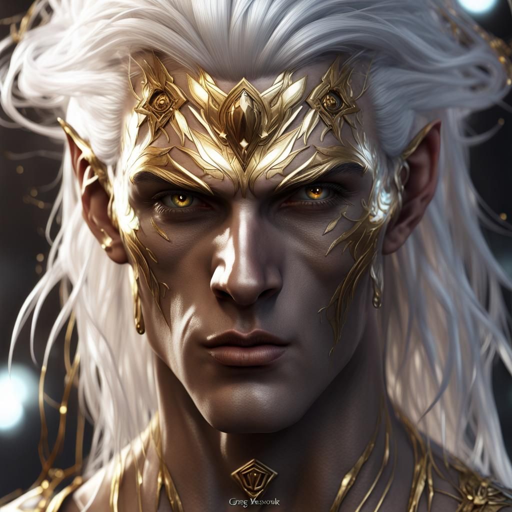 Luminous Fantasy Male with Silver Hair