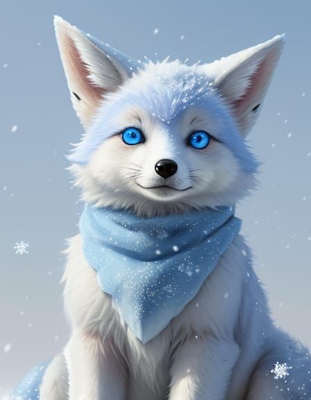 LapFox Portrait in Digital Painting Style