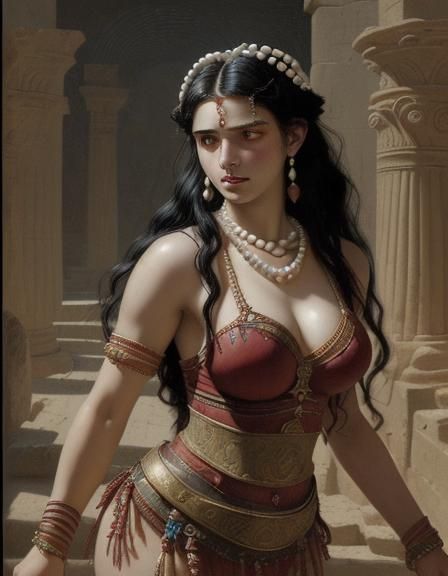 Minoan Woman in the Labyrinth, Horror Style