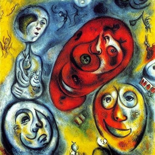 Amoeba's Sunny Day Out as Naive Art