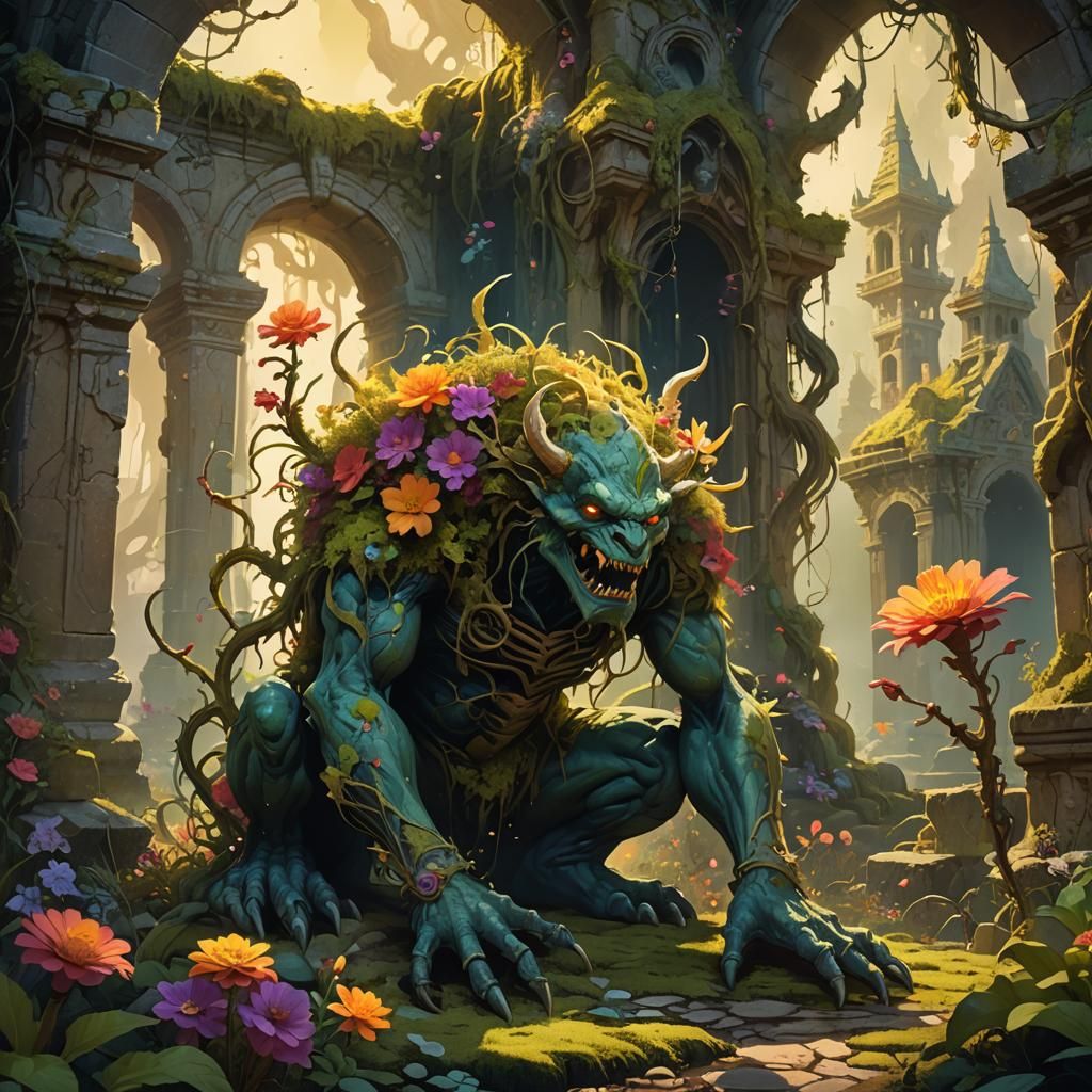 Monster Plants Flower in Ancient Eerie Remains