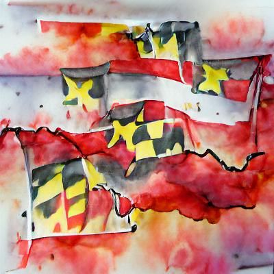 Maryland Flag Graffiti Art