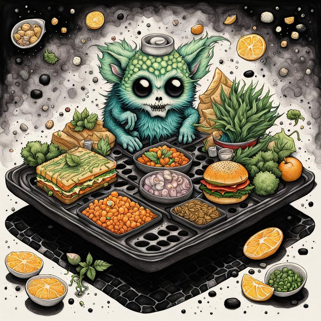 Kawaii Furry Punk in Thai Surrealism Style