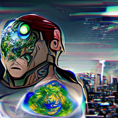 Futuristic Cyborg City on Earth
