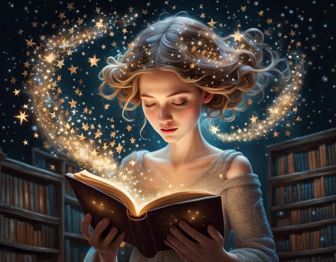 Miniature World Blossoming from Reader's Head