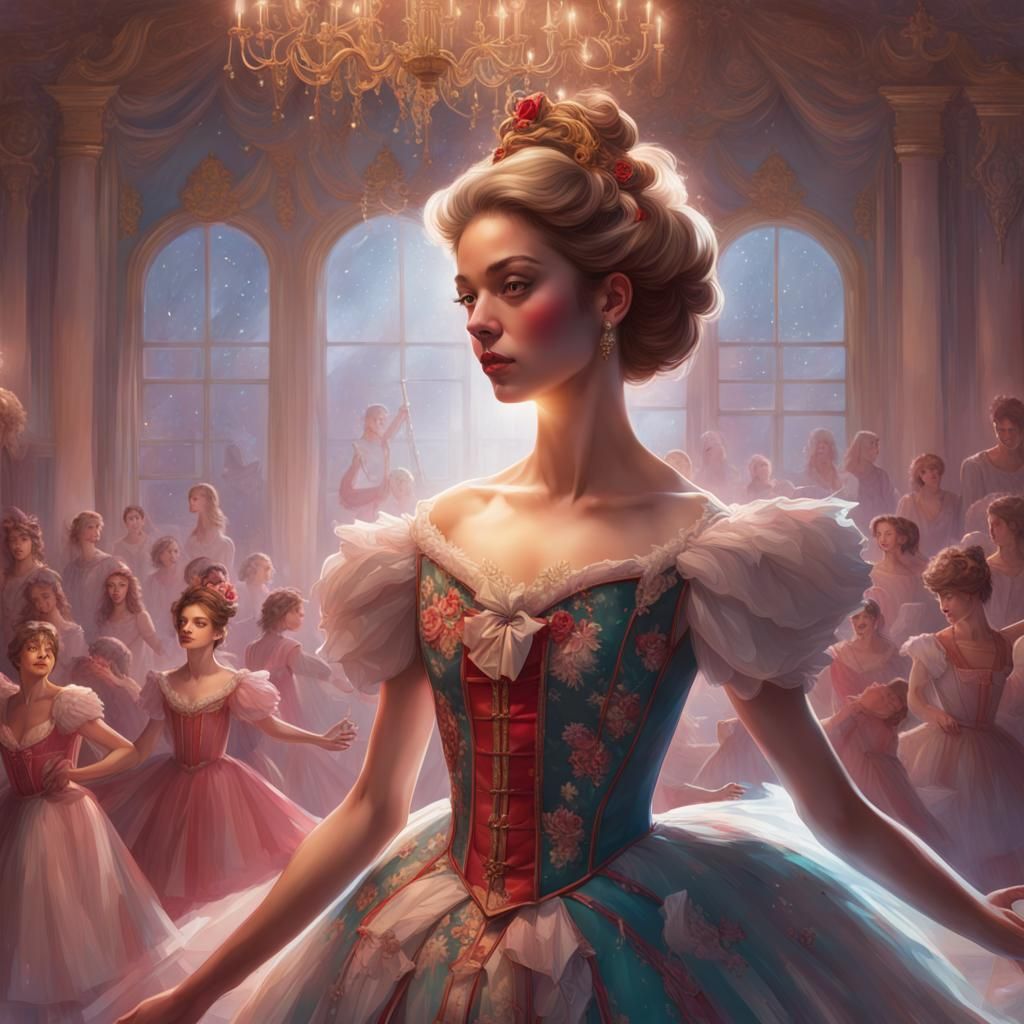 Nutcracker Opera Portrait: Hyperdetailed Art Nouveau Style