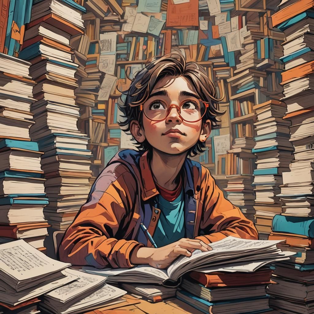 Nostalgic Student Lost in Thought