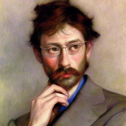 Dramatic Color Portrait in Oil, Hyperrealistic Style