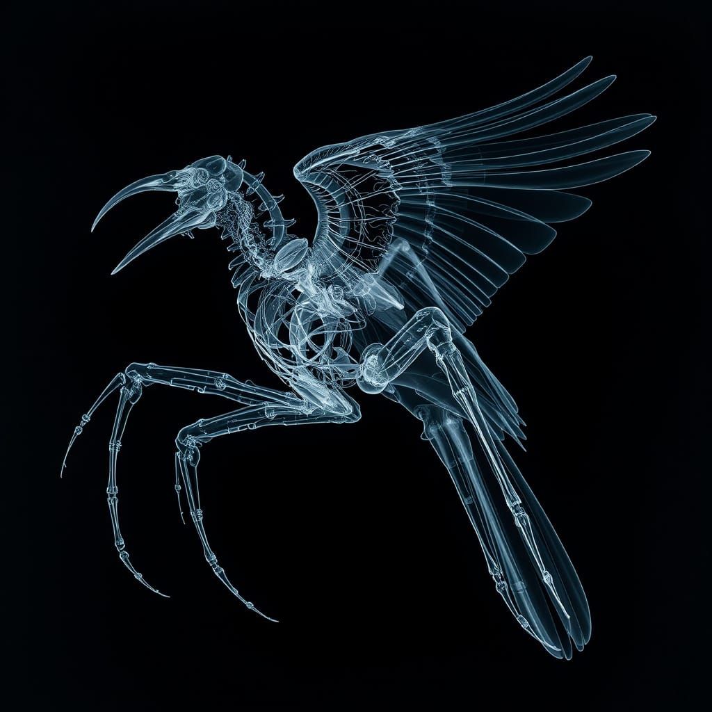 Intricate Centipede Crow Hybrid X-Ray
