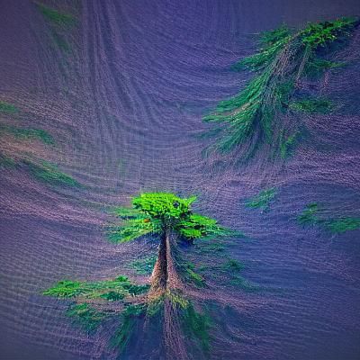A big tree being cared for 8k resolution parallax