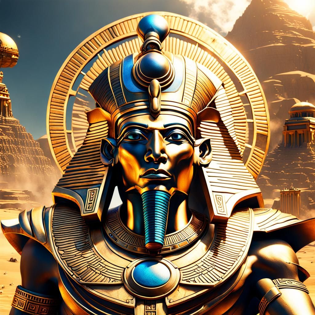 Detailed Matte Painting of the Sun God Ra