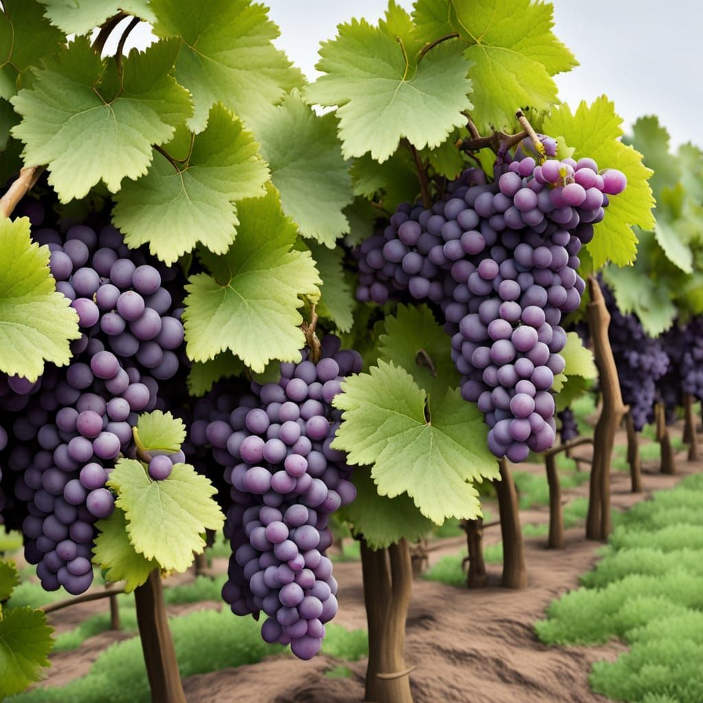 Cosmic Vineyard Harvests Lush Grape Clusters in Space
