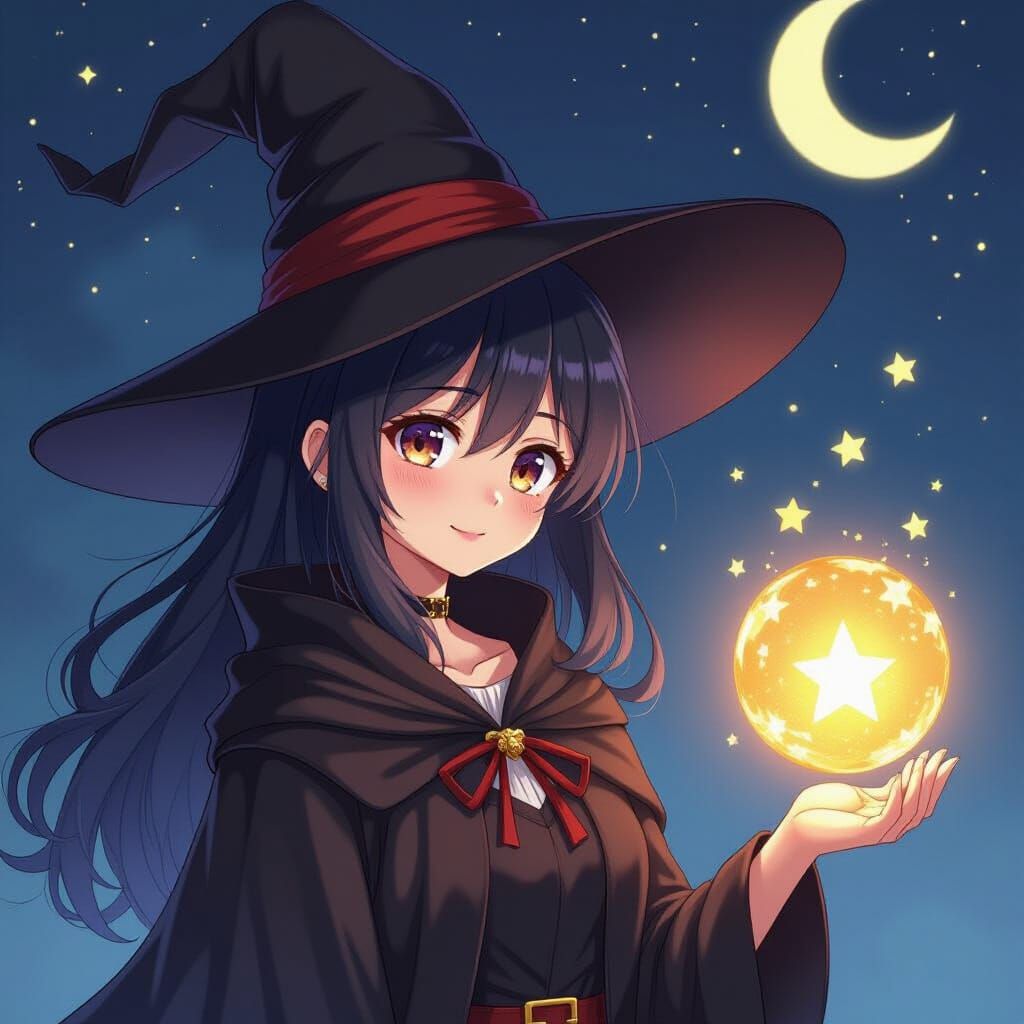 Manga Witch Illustration