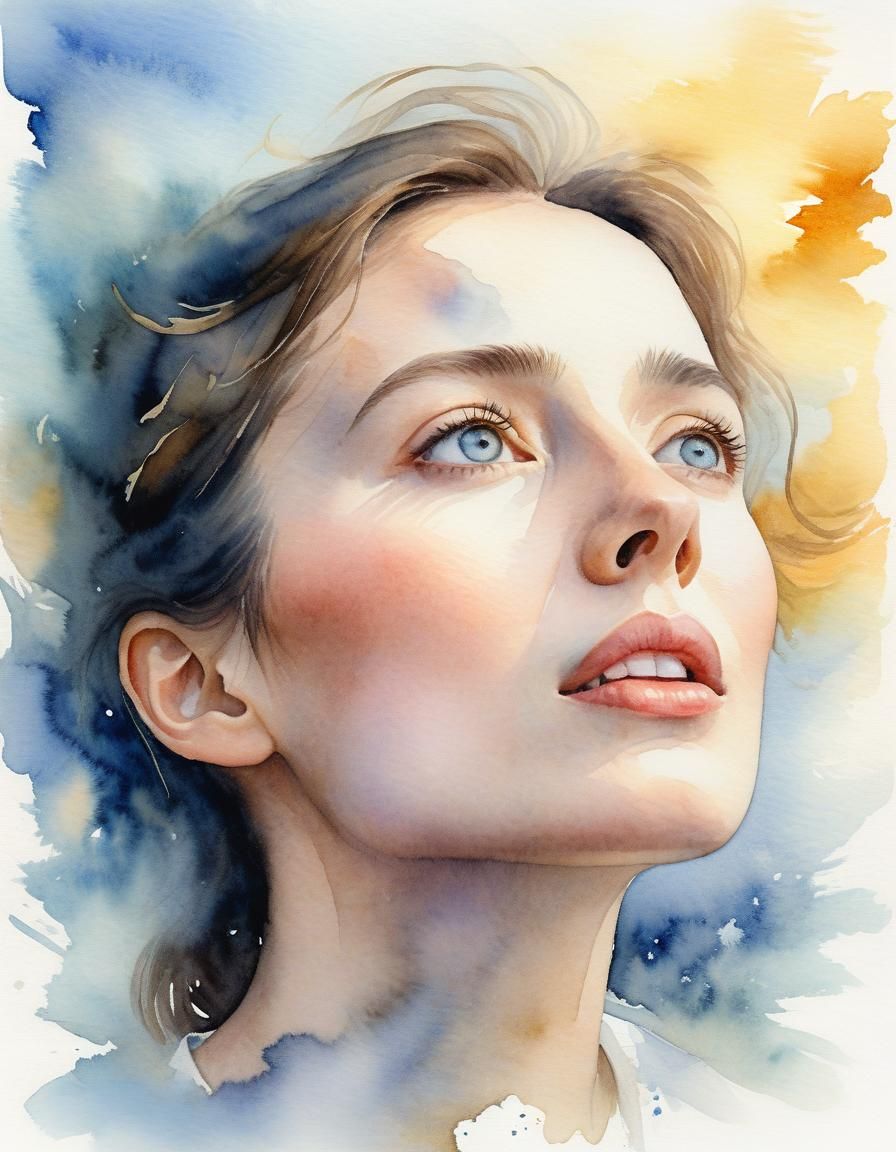 Dreamy Portrait in Romantic Surrealism Style