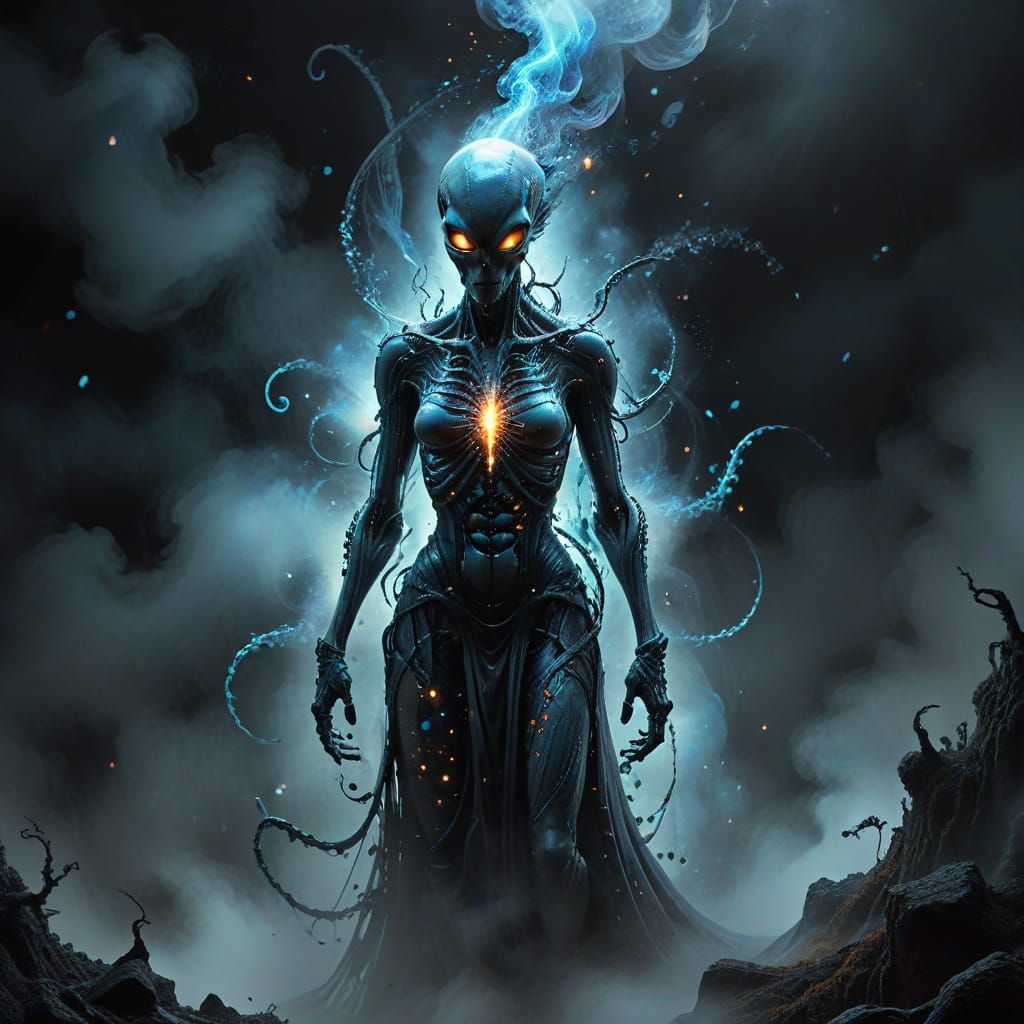 Spooky Halloween papers, Splash art graffiti flickering ligh...