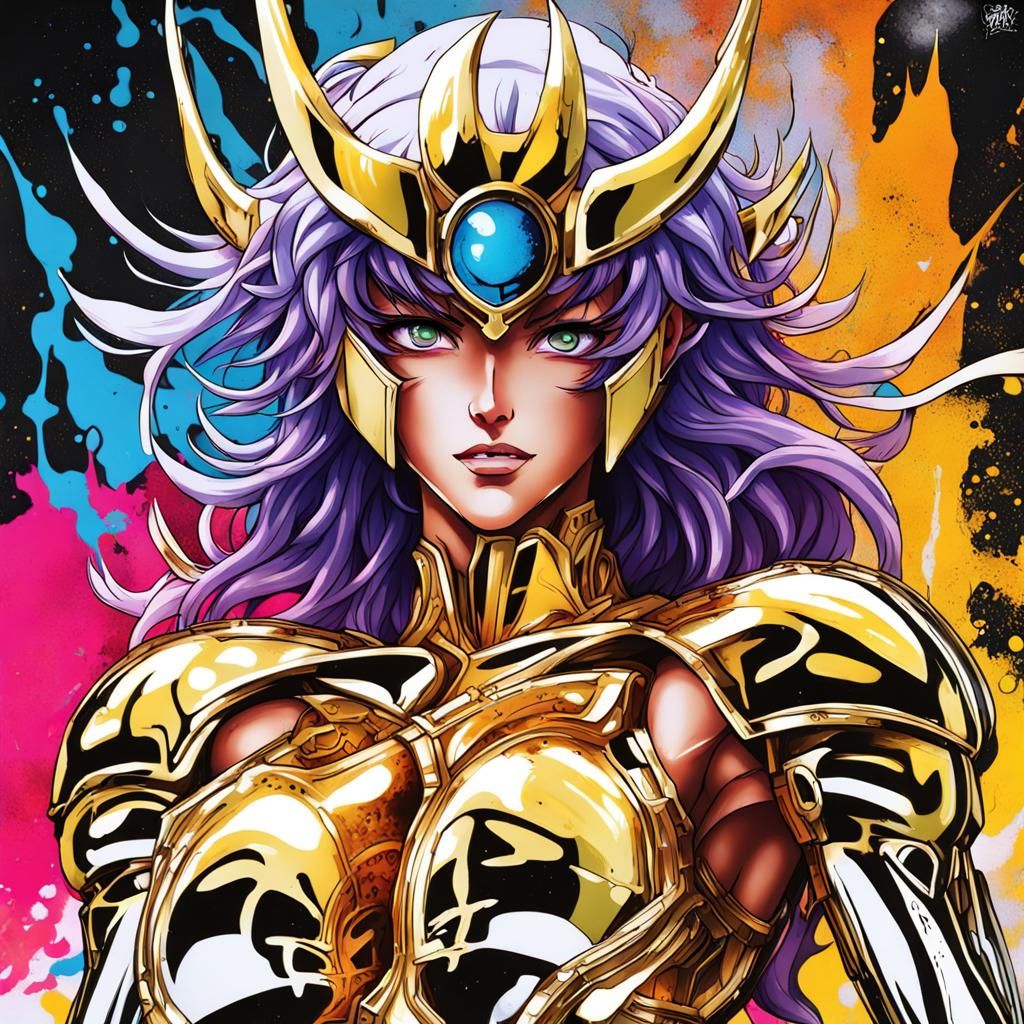 Saint Seiya Female Cancer Graffiti Art