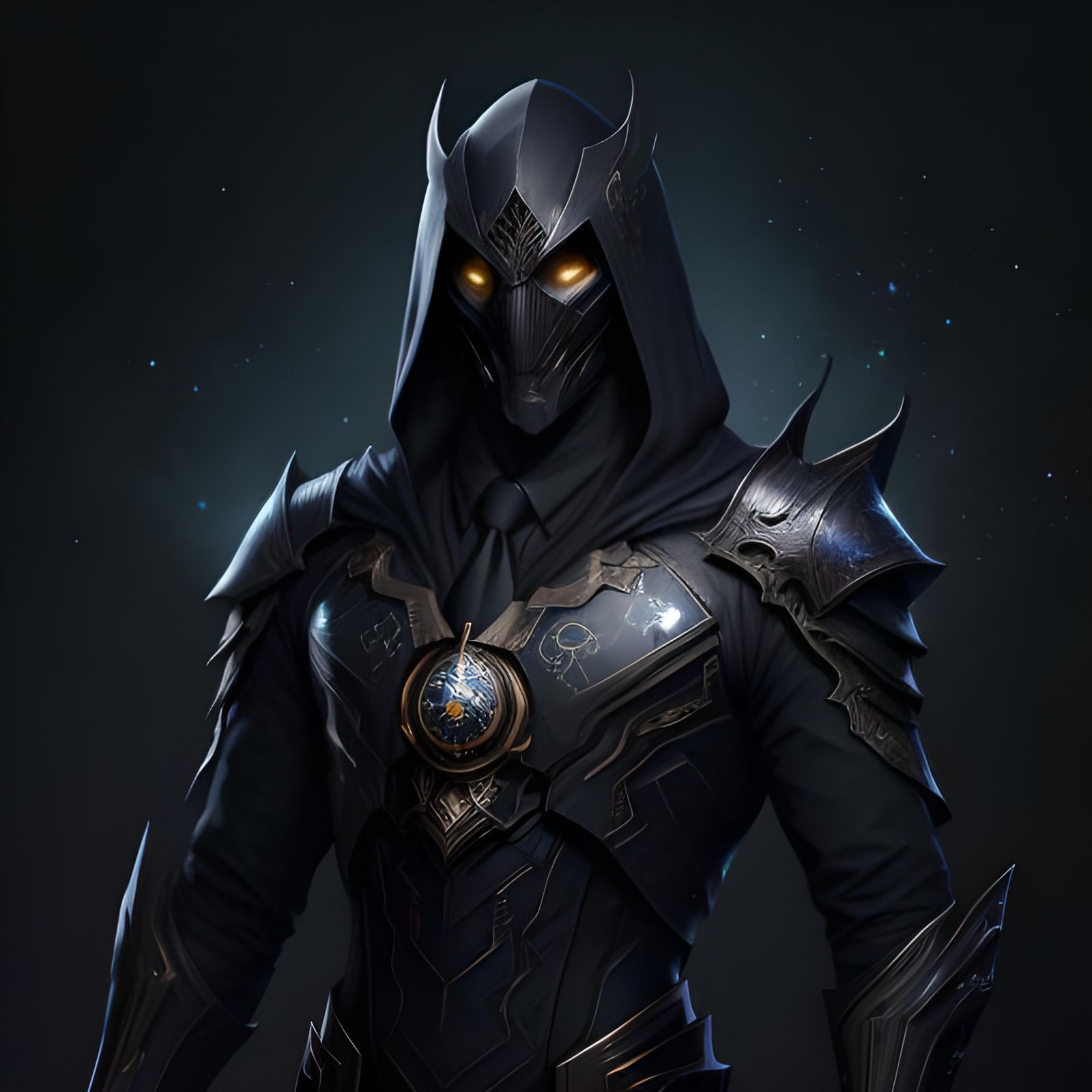 Man in Starry Mask: Detailed Matte Painting