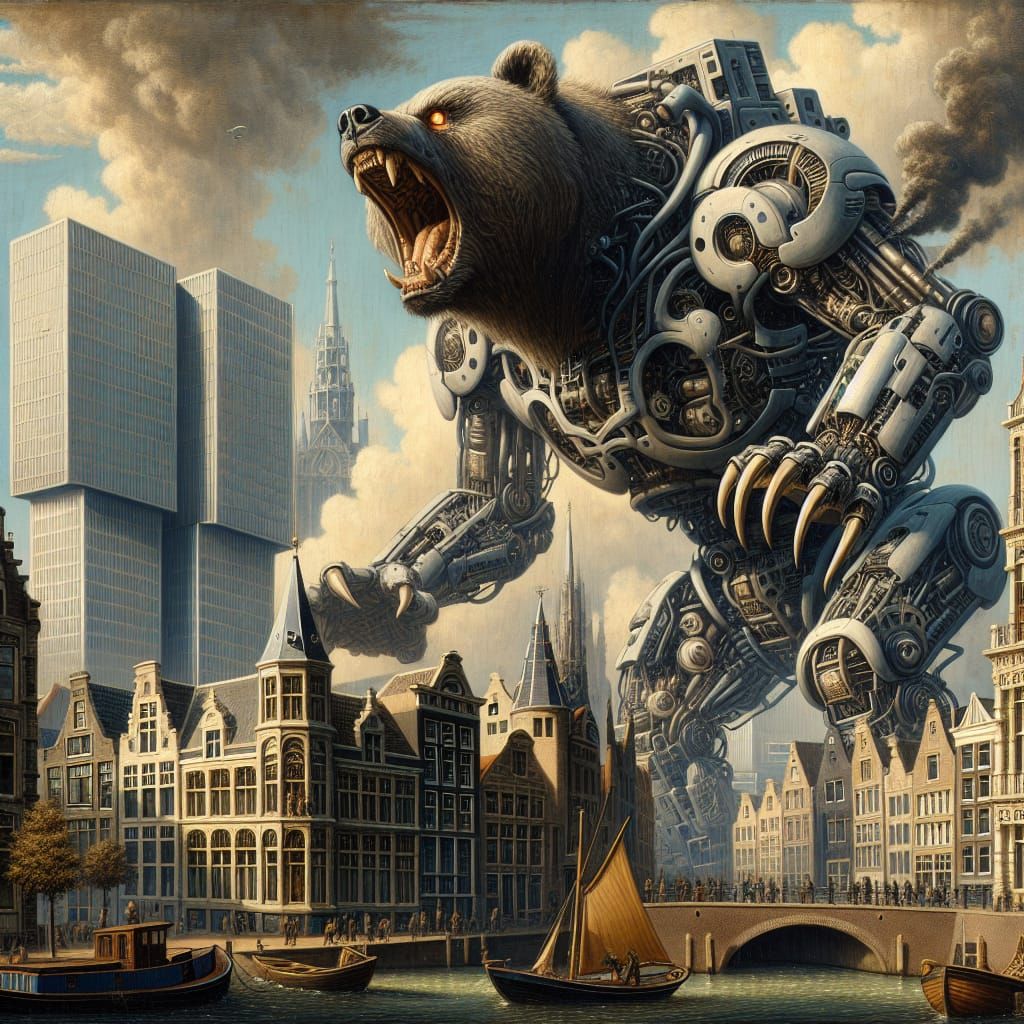 A bear robot hybrid wreaks havoc