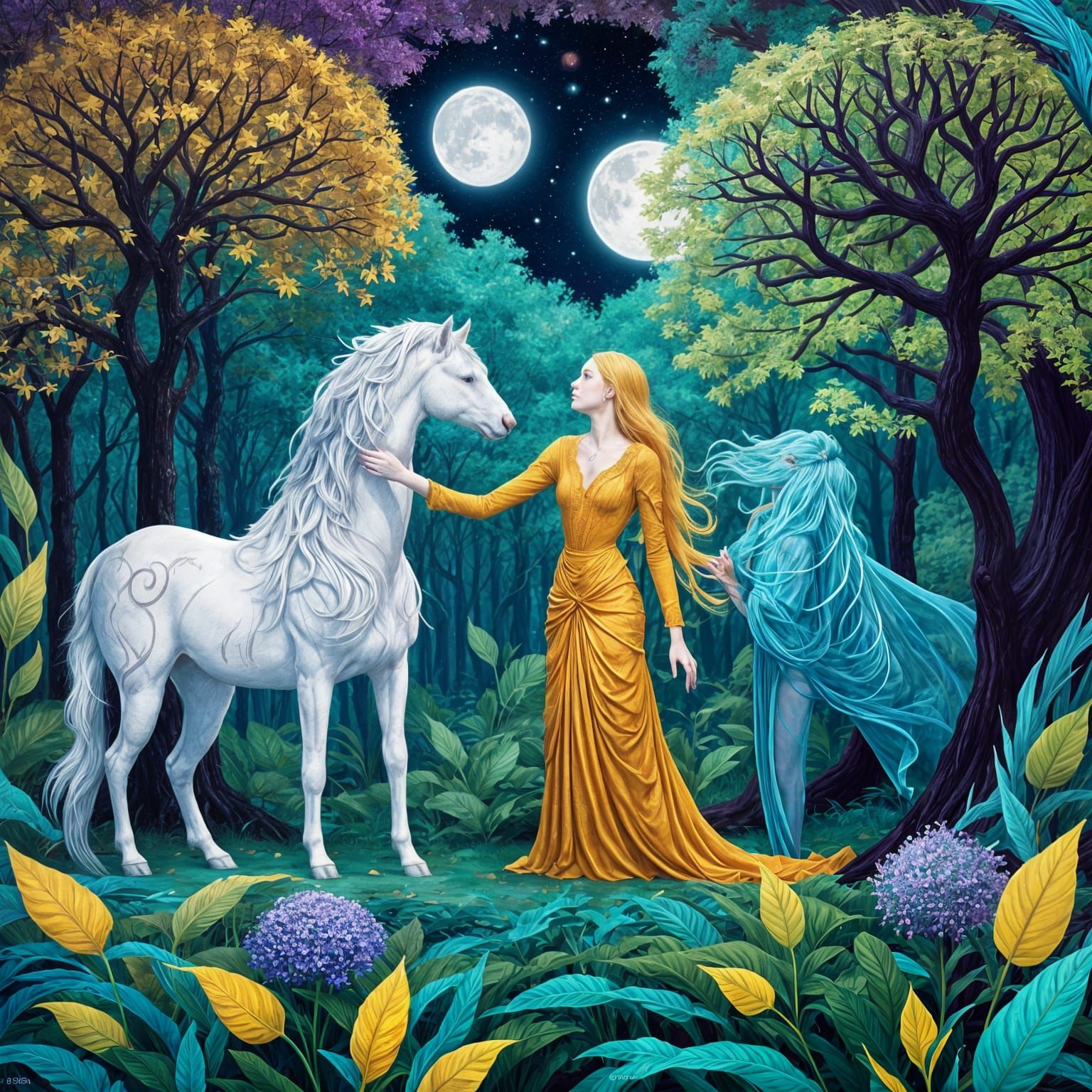 Romantic Gestures and Sensual Tension in Detailed Matte Pain...