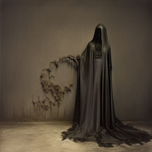 Nightmarish Mirror Reflection in Gothic Steampunk Style