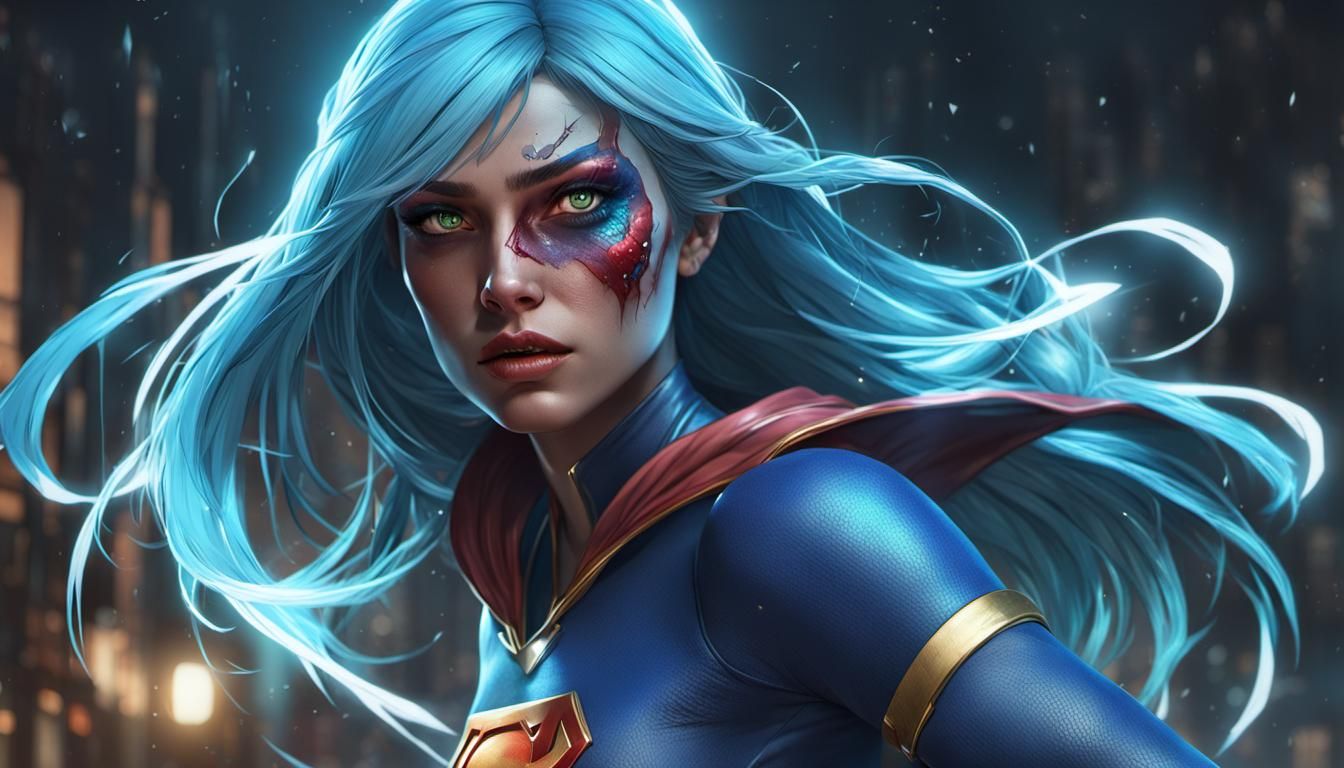 Supergirl Defeated, Sailor Aqua Unconscious: Detailed Portra...