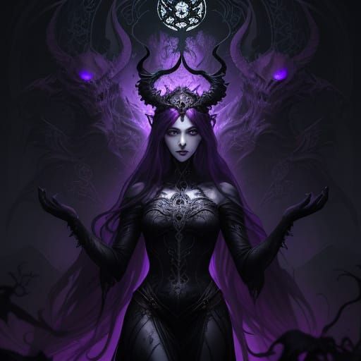 Mysterious Princess of the Underworld in Dark Fantasy Art