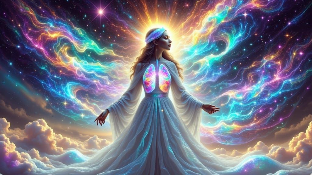 Cosmic Breath Goddess Creating Reality Waves
