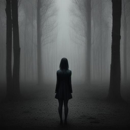 Eerie Woods: A Depressed Woman's Solitude