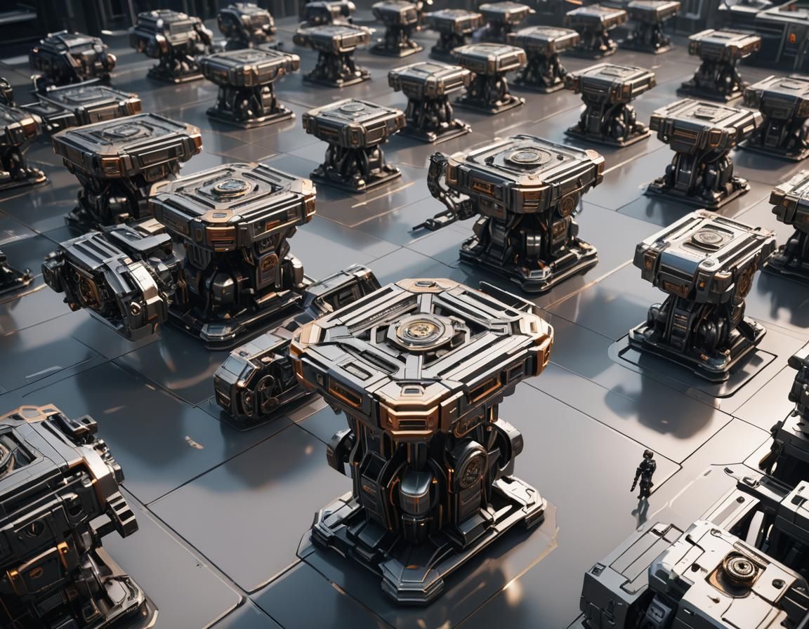 Futuristic Sci-Fi Mech Details in 8K