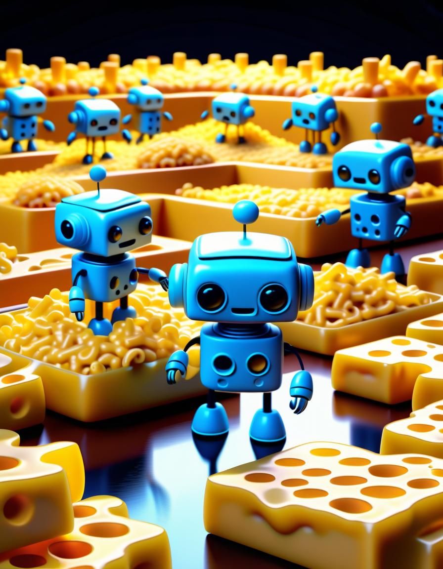 Chibi Macaroni Robots in Macaroni Landscape