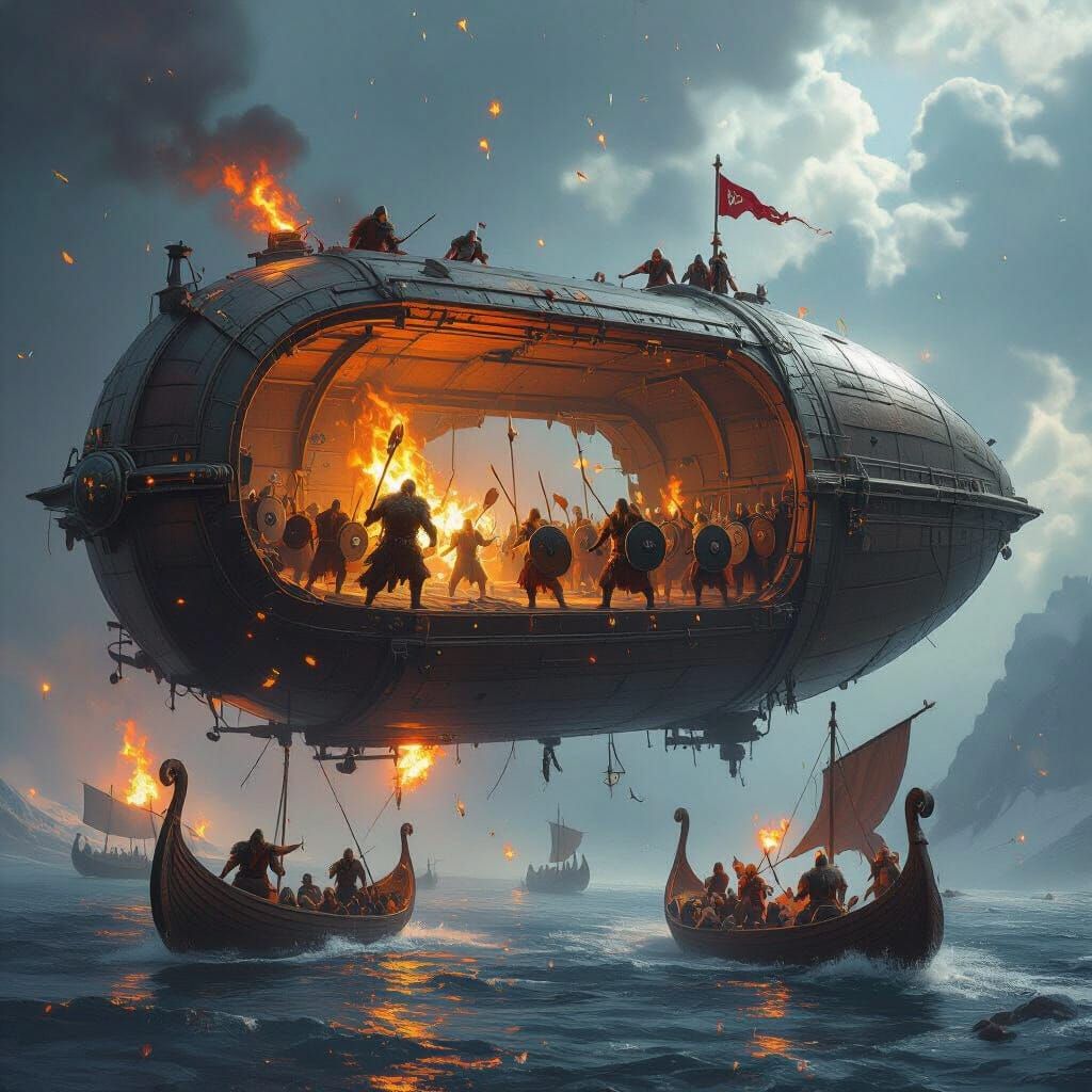 Viking Battle Frozen in Space Capsule