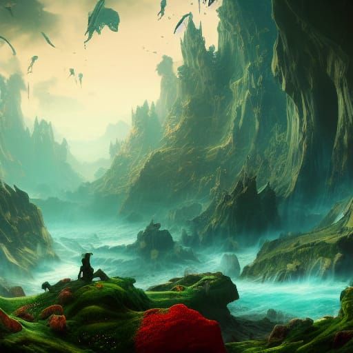 Fantastical Matte Painting in Deep Color