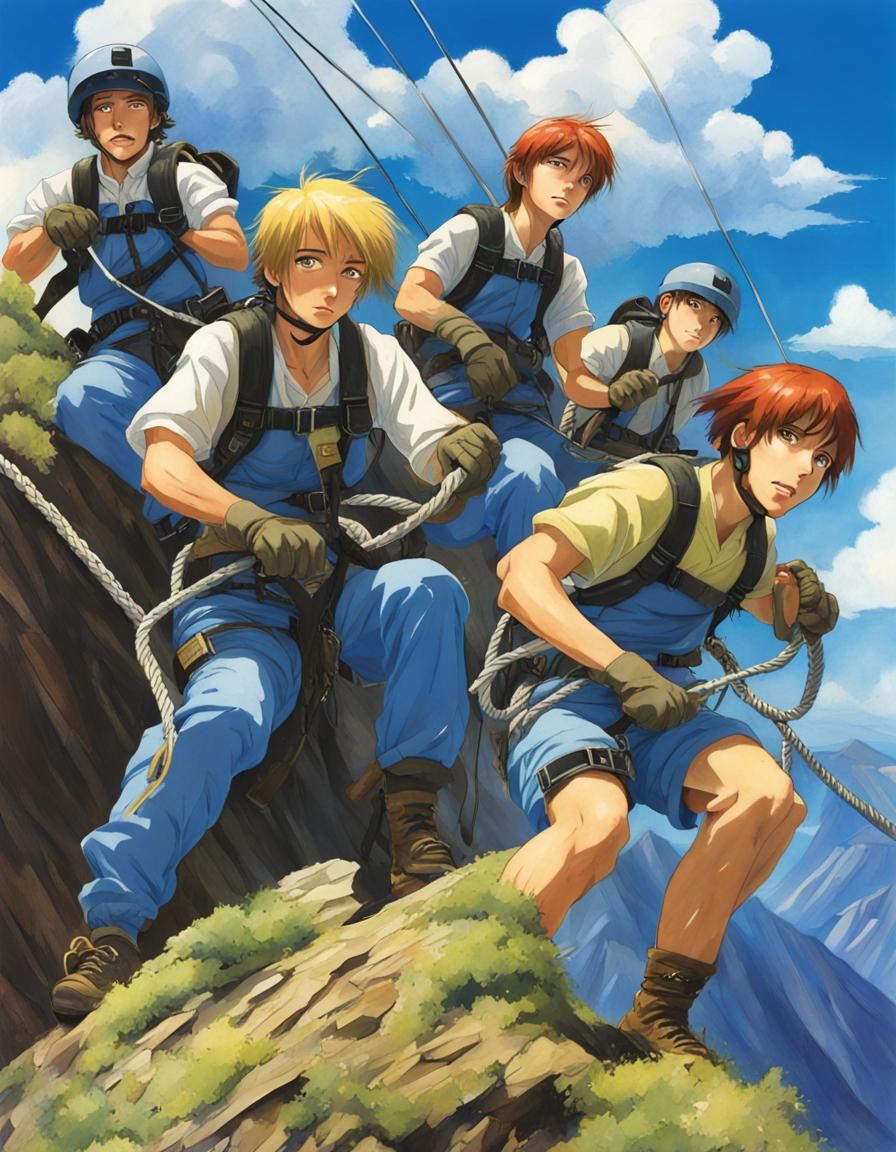 Anime Rappelling c/o Jim Burns