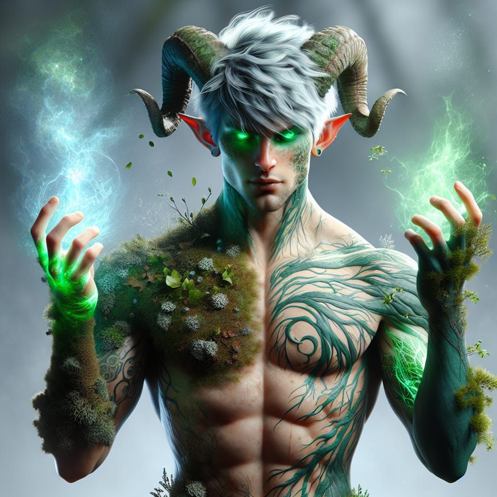 Satyr Elementalist Summons Nature and Ice Energy