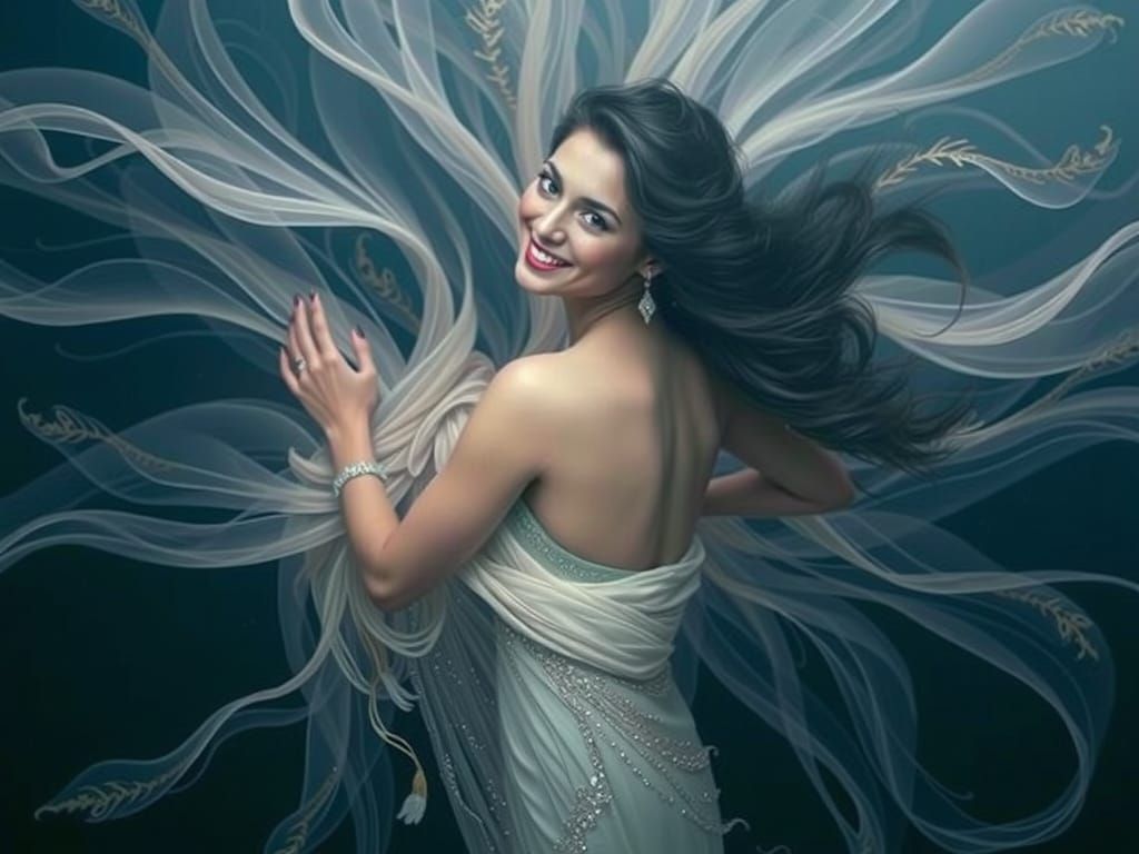 Enchanting Goddess in Ethereal Glow