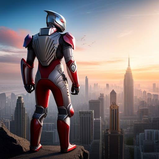 Joko Widodo as Ultraman: Detailed Matte Painting