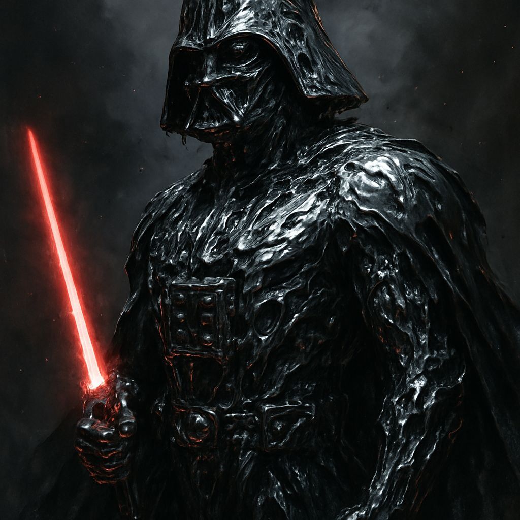 Darth Vader in Liquid Metal Style
