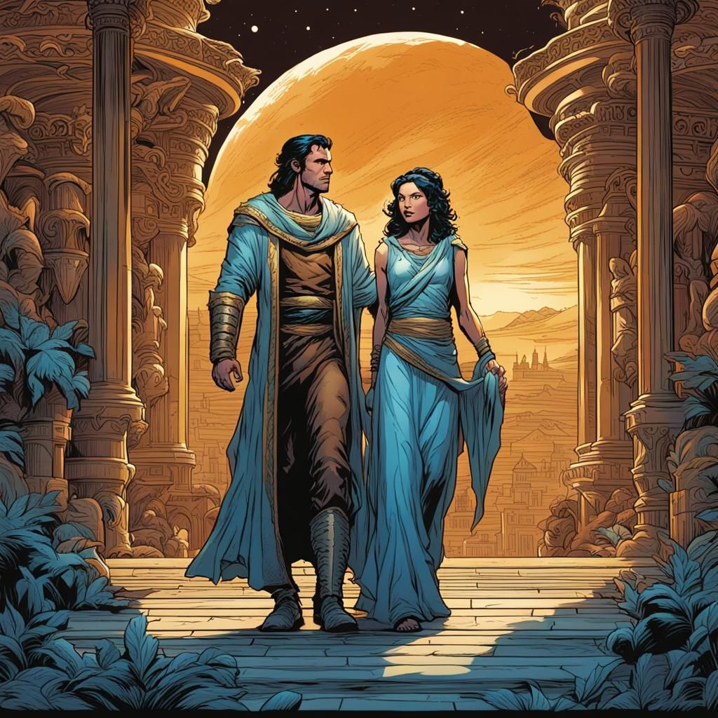 Potiphar's Wife and Joseph in Comic Book Art